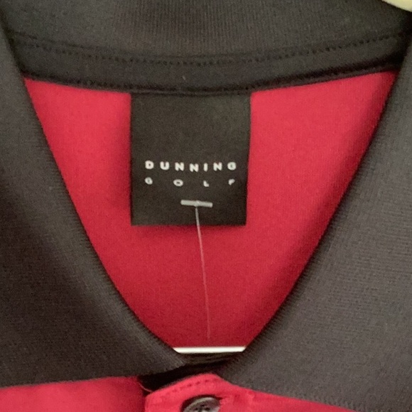 DUNNING NWT  GOLF FENTON JERSEY MENS POLO SHIRT COOLMAX ALL SEASON POPPY  XL - Picture 5 of 12